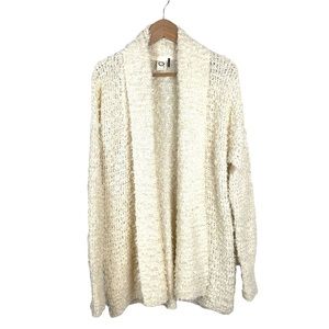 Anthropologie Akemi + Kin Cream Cotton Knit Cardigan Sweater Womens small Top